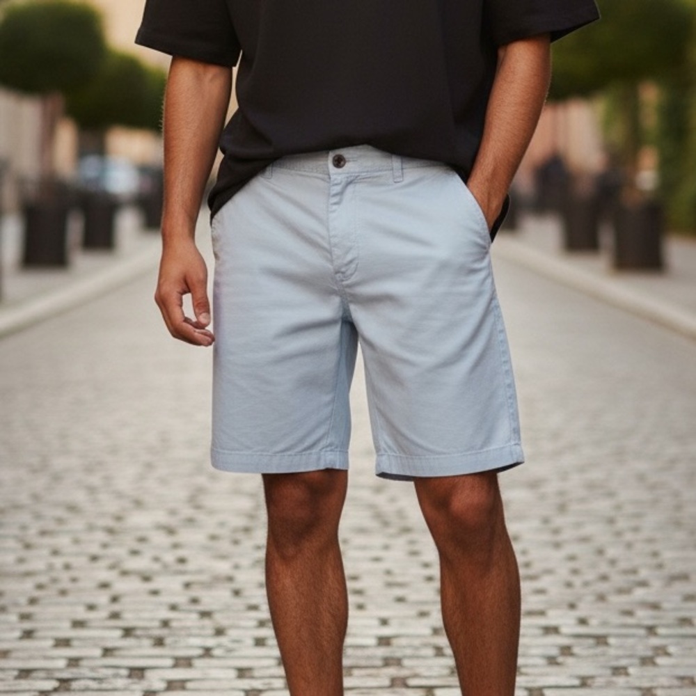 Arizona Jean Company Sky Blue Men's Flat Front Shorts
